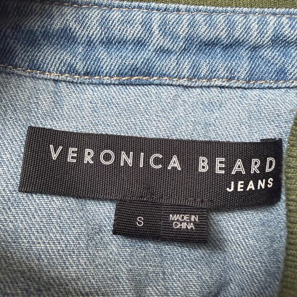 Veronica Beard Emelia Combo Denim Bomber Jacket Size S - Picture 4 of 6